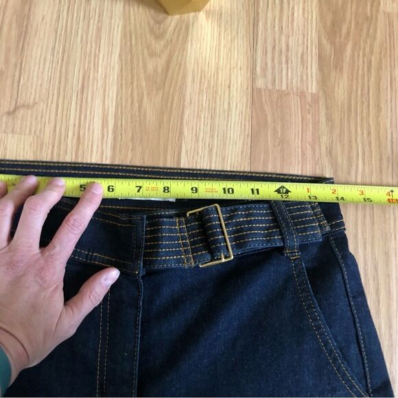 Tory Burch Denim Culottes High Rise Dark Wash Cropped Jeans Women’s SIZE 25 - Picture 7 of 10